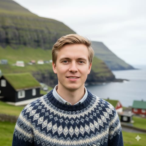 AI-generated illustration representing the Faroese people