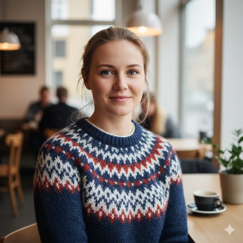 رسم توضيحي مُولَّد بالذكاء الاصطناعي يمثّل شعب Norwegians