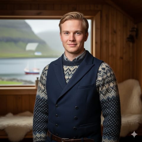 AI-generated illustration representing the Faroese people