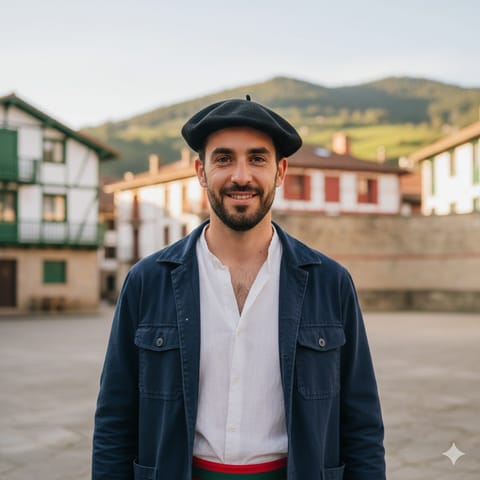 Ilustración generada por IA que representa al pueblo Basque