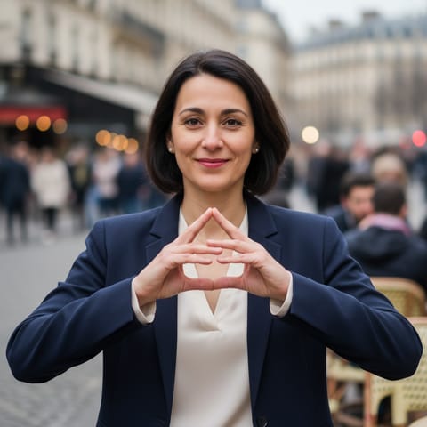 AI-generated illustration representing the Deaf French people