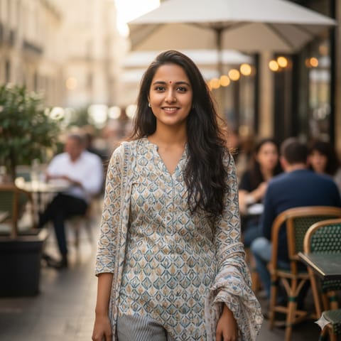 AI-generated illustration representing the Gujaratis people