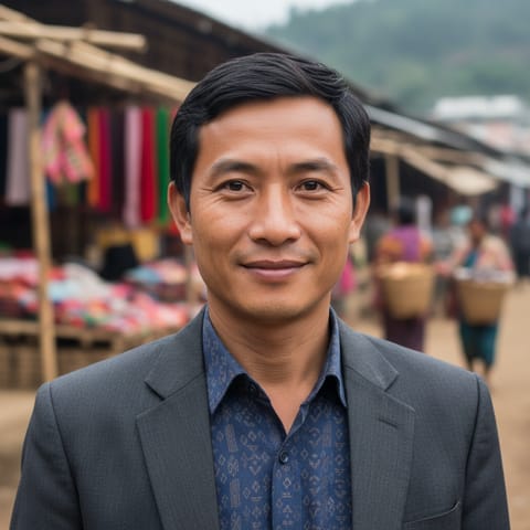 AI-generated illustration representing the Khumi Chin people