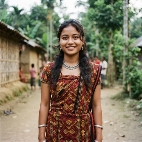 AI-generated illustration representing the Tripuri people