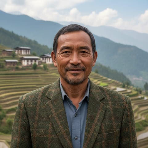 AI-generated illustration representing the Gurung people