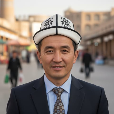 AI-generated illustration representing the Kyrgyz people