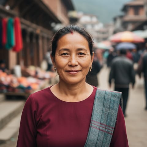 AI-generated illustration representing the Bhotia people