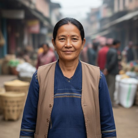 AI-generated illustration representing the Western Tharu people