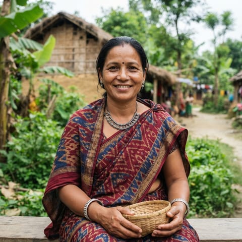 AI-generated illustration representing the Rajbansi people