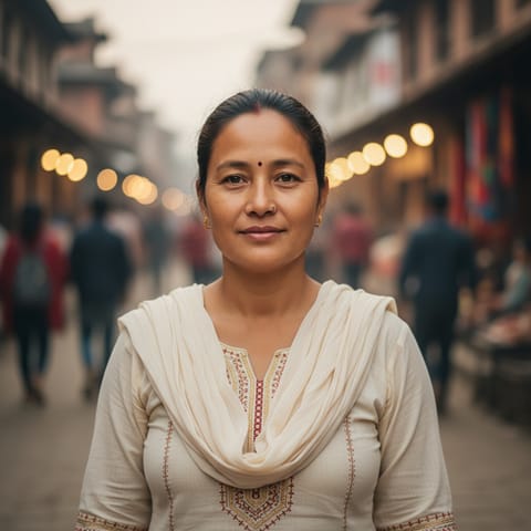 AI-generated illustration representing the Santal people