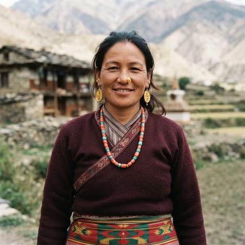AI-generated illustration representing the Thakali people