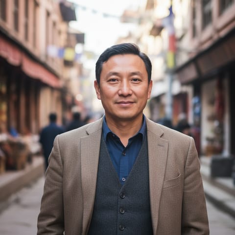 AI-generated illustration representing the Tibetans people