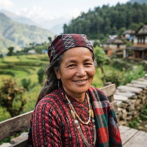 AI-generated illustration representing the Yakha people