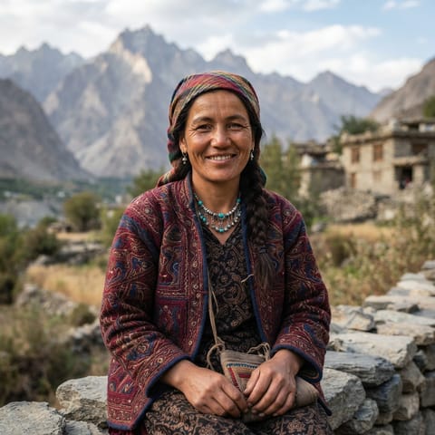 AI-generated illustration representing the Baltistani Bhotia people