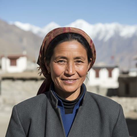 AI-generated illustration representing the Ladakhi people