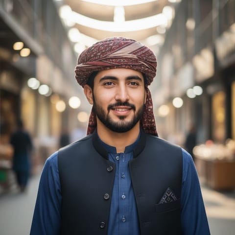 AI-generated illustration representing the Western Baloch people