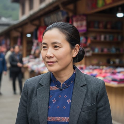 AI-generated illustration representing the Sanjiang Baheng people