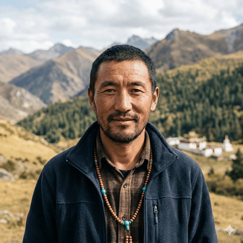 AI-generated illustration representing the Tongren Bonan people