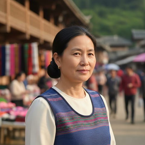 AI-generated illustration representing the Bulang people