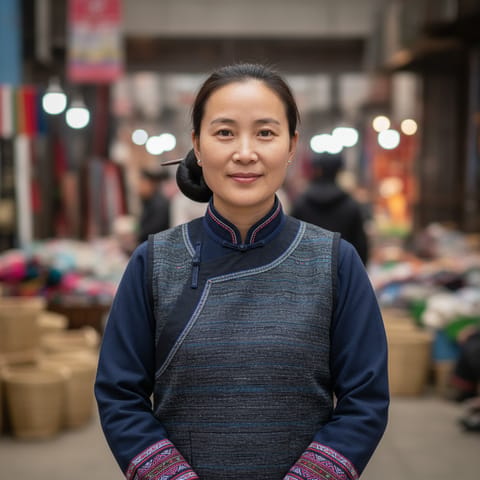 AI-generated illustration representing the Northern Qiandong Miao people