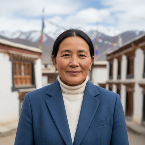 AI-generated illustration representing the Ladakhi people