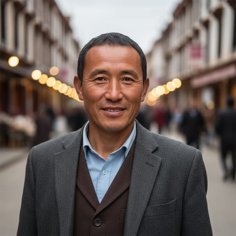 AI-generated illustration representing the Central Tibetans people