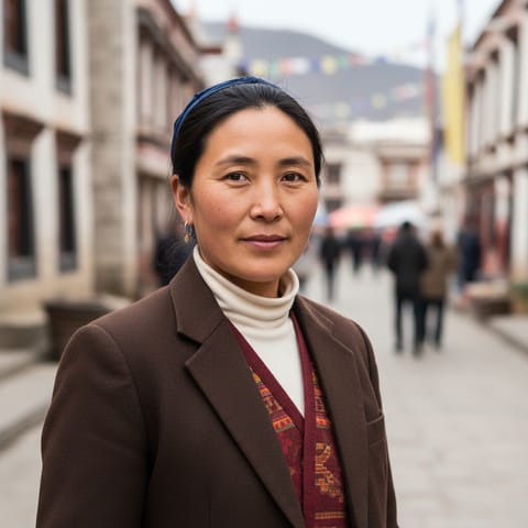 AI-generated illustration representing the Nghari Tibetans people