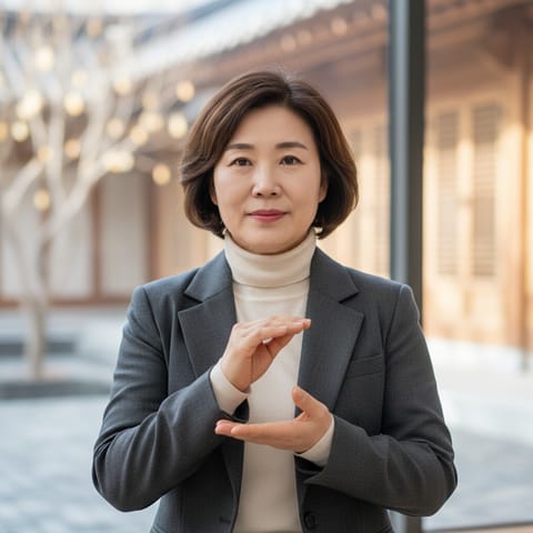 AI-generated illustration representing the Deaf Koreans people