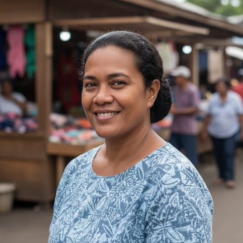 Illustration générée par IA représentant le peuple Samoans