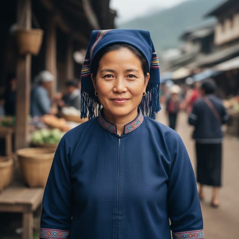 AI-generated illustration representing the Hani people