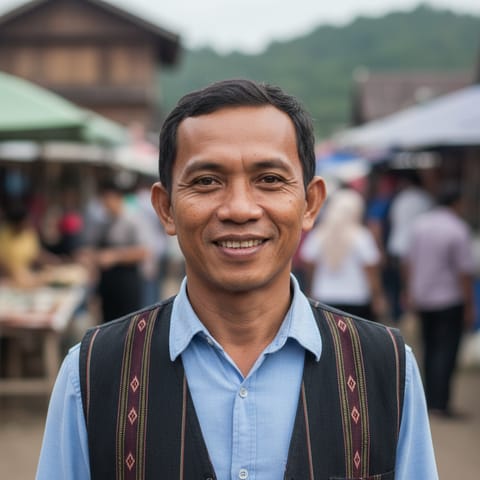 AI-generated illustration representing the Idahan Dusun people