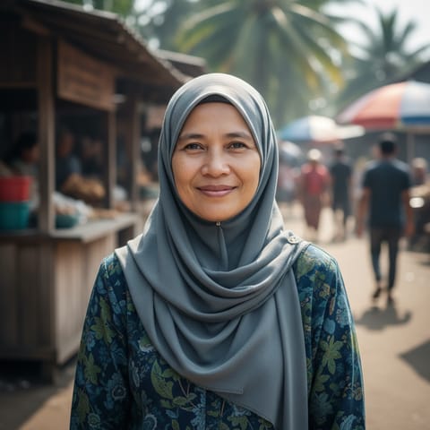 AI-generated illustration representing the Bangingi Sama people