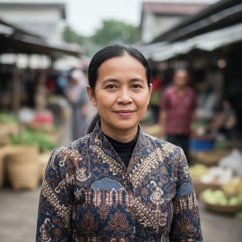 AI-generated illustration representing the Serudung Murut people