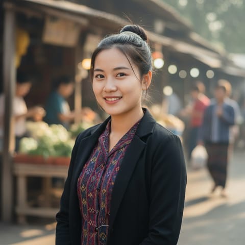AI-generated illustration representing the Pao Karen people