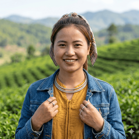AI-generated illustration representing the Golden Palaung people