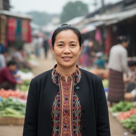 AI-generated illustration representing the Lahta Karen people
