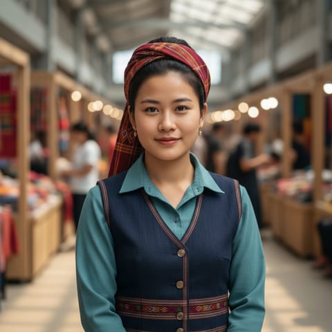 AI-generated illustration representing the Riang people
