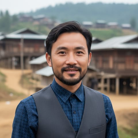 AI-generated illustration representing the Senthang people