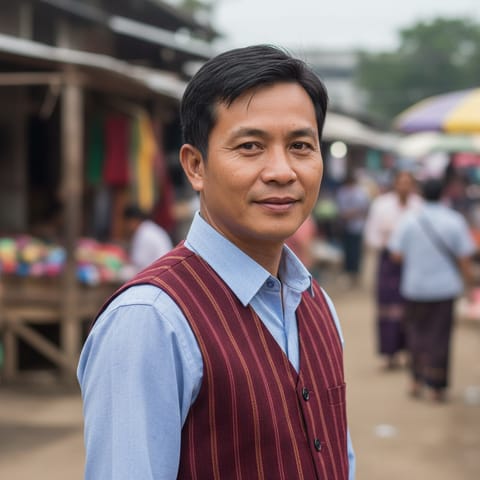 AI-generated illustration representing the Silver Palaung people