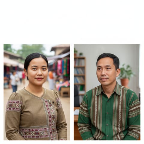 AI-generated illustration representing the Yinbaw Karen people