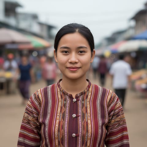 AI-generated illustration representing the Zayein Karen people