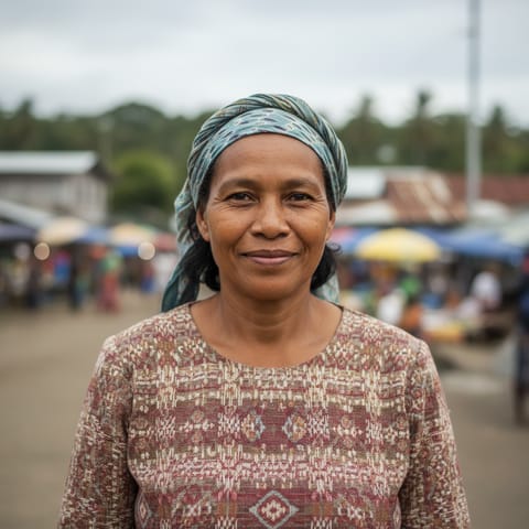 Ilustración generada por IA que representa al pueblo Angaua