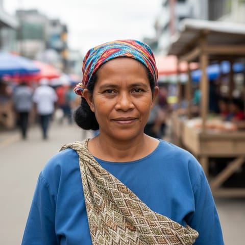 AI-generated illustration representing the Daribi people