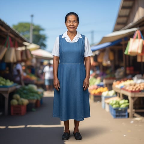 Ilustración generada por IA que representa al pueblo Domung
