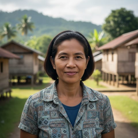 AI-generated illustration representing the Imonda people