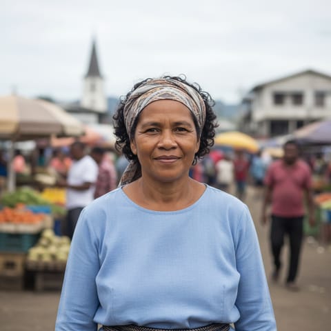 AI-generated illustration representing the Monumbo people