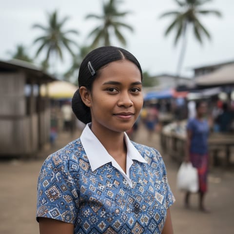AI-generated illustration representing the Southern Kiwai people