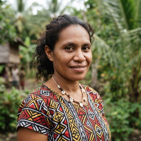 AI-generated illustration representing the Tanga people