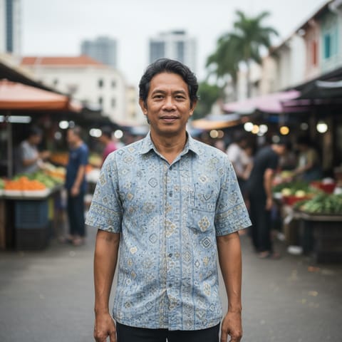 AI-generated illustration representing the Orang Seletar people