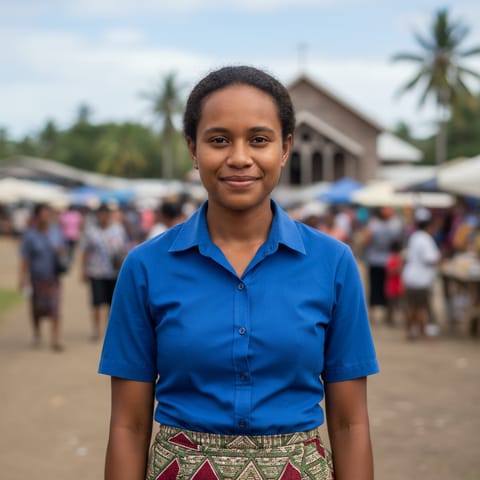AI-generated illustration representing the Neo-Melanesian Papuans people